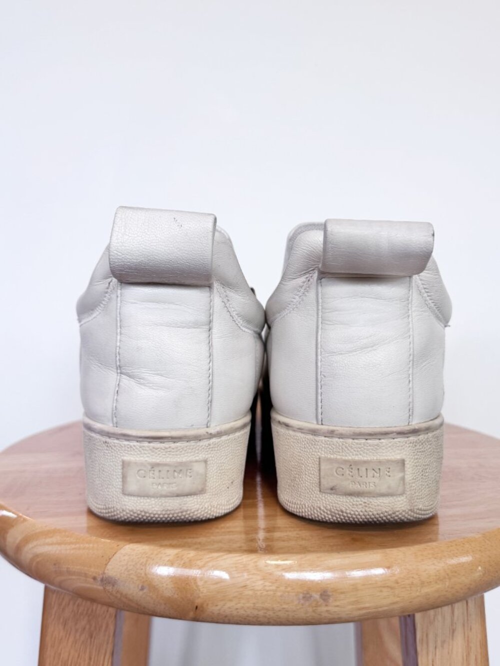 Celine Phoebe Philo White Leather Platform Slip-On Sneakers EU 40 - Picture 3 of 13